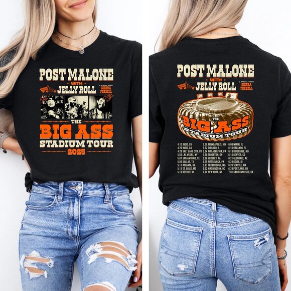 Tops - Post Malone Jelly Roll Shirt, Jelly Roll Concert Tshirt, Post Merch, Posty Shirt